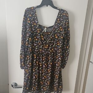 MUDD Orange Bishop Sleeve Sundress